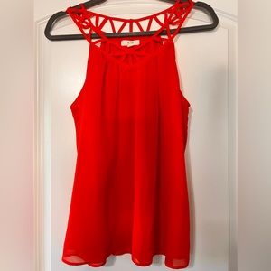 MINE burnt orange/red top